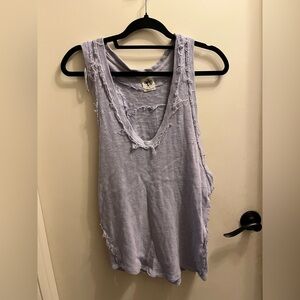 We The Free Light Purple Distressed Tank Top